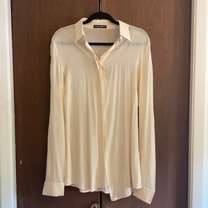 Dolce & Gabbana sheer ivory button down blouse